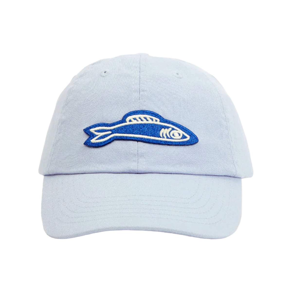 Baby Blue with Cobalt Sardine Patch Baseball Hat