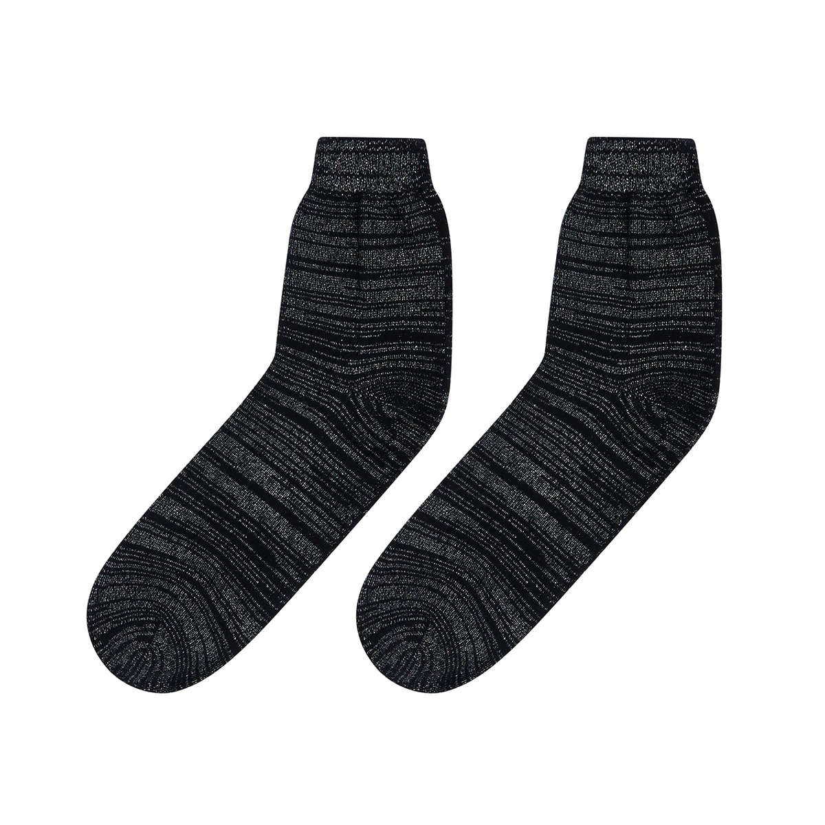 Lurex Socks - Black & Silver