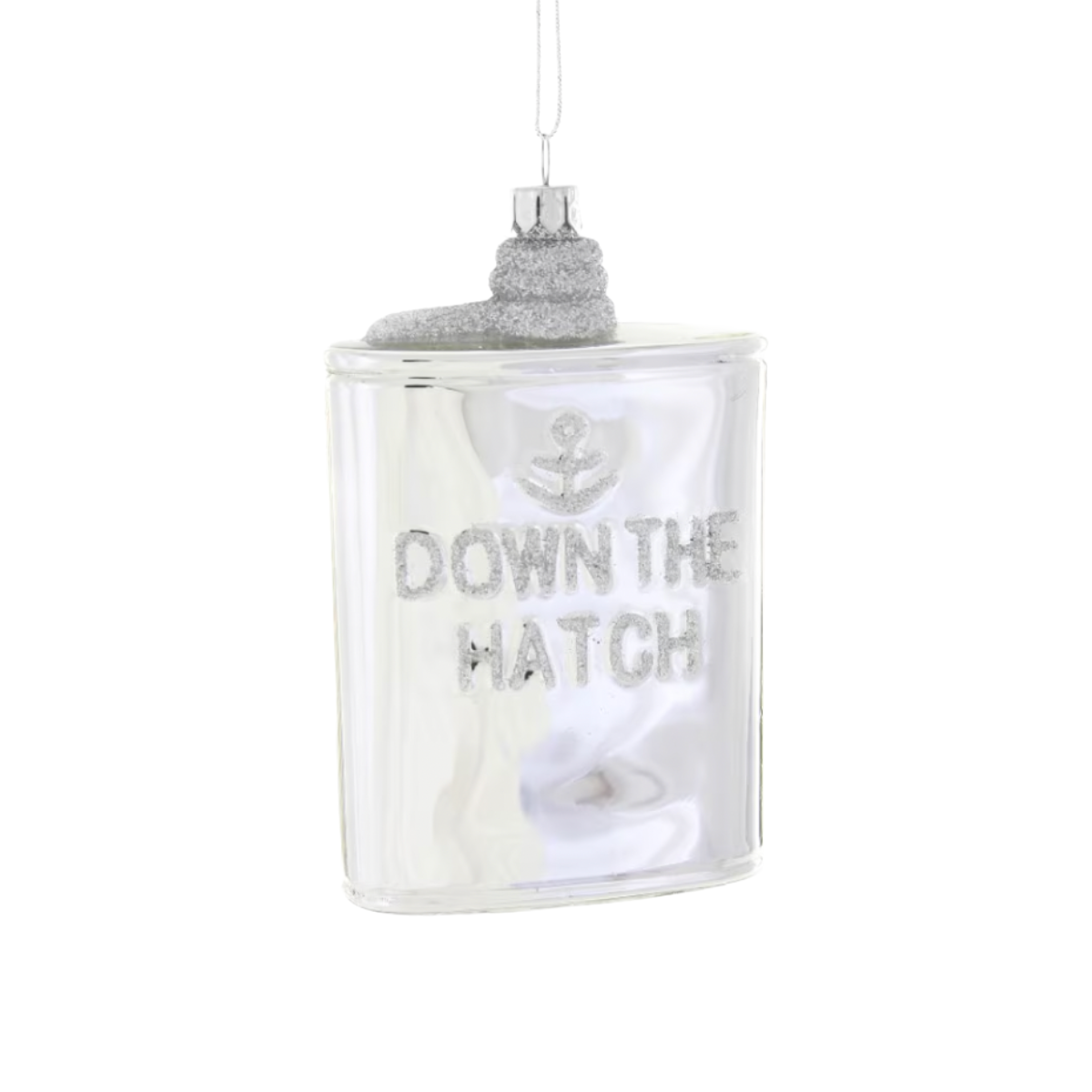 Silver Flask Ornament