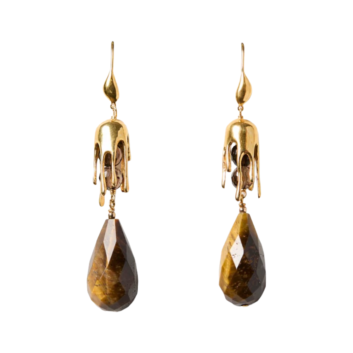 Tigers Eye Drop Earring