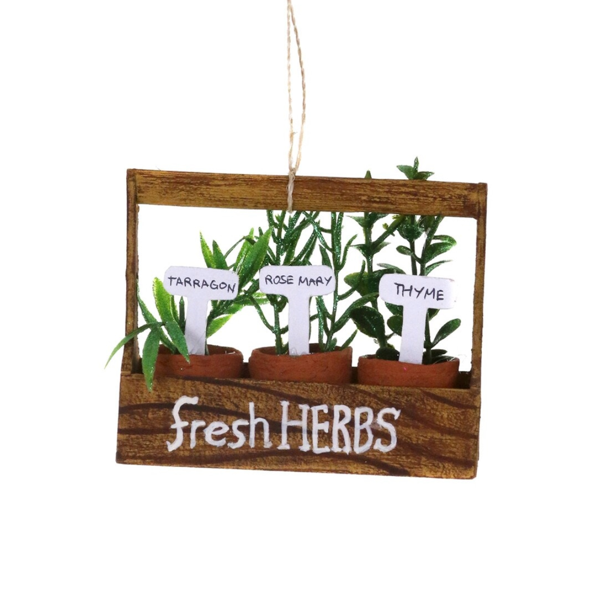 Crated Herb Garden Ornament