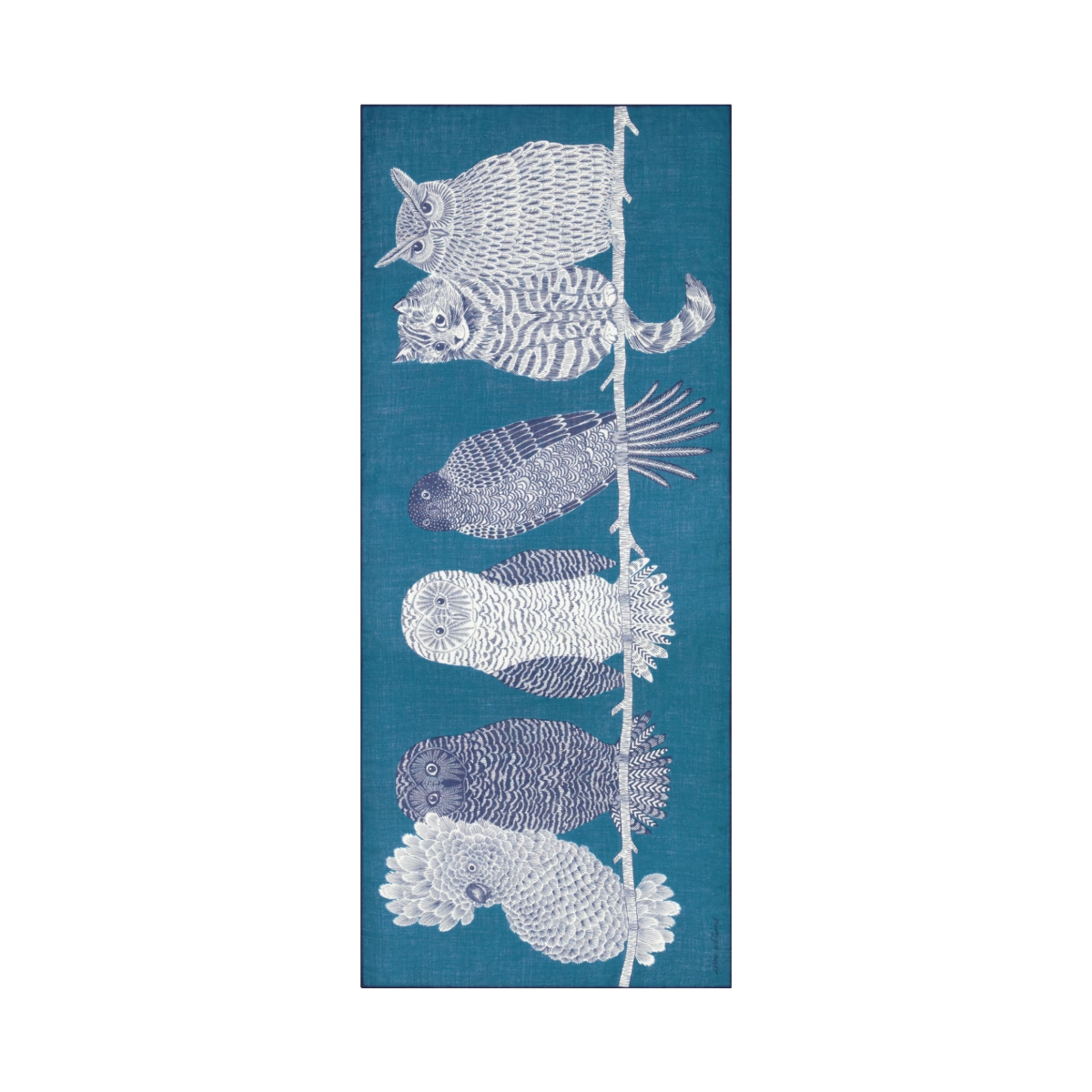 Scarf 80 Chouette - Blue