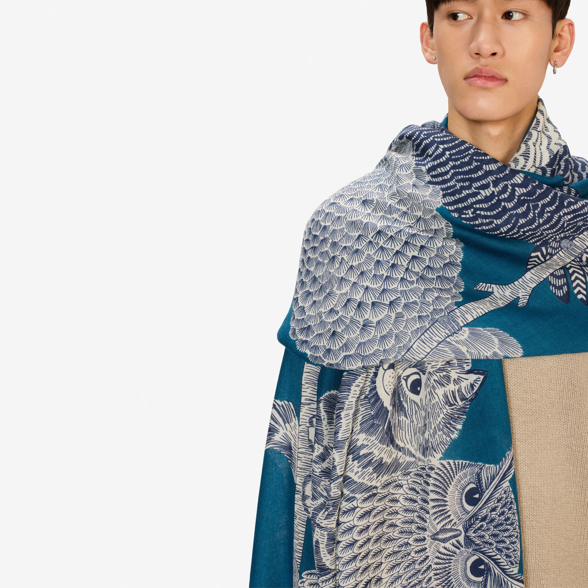 Scarf 80 Chouette - Blue