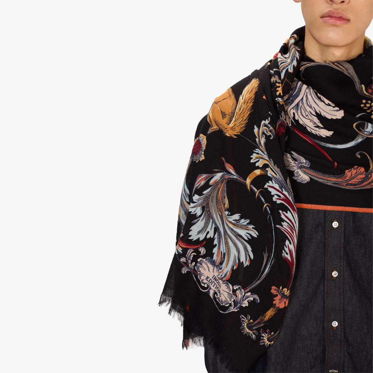 Scarf 55 Rococo - Navy