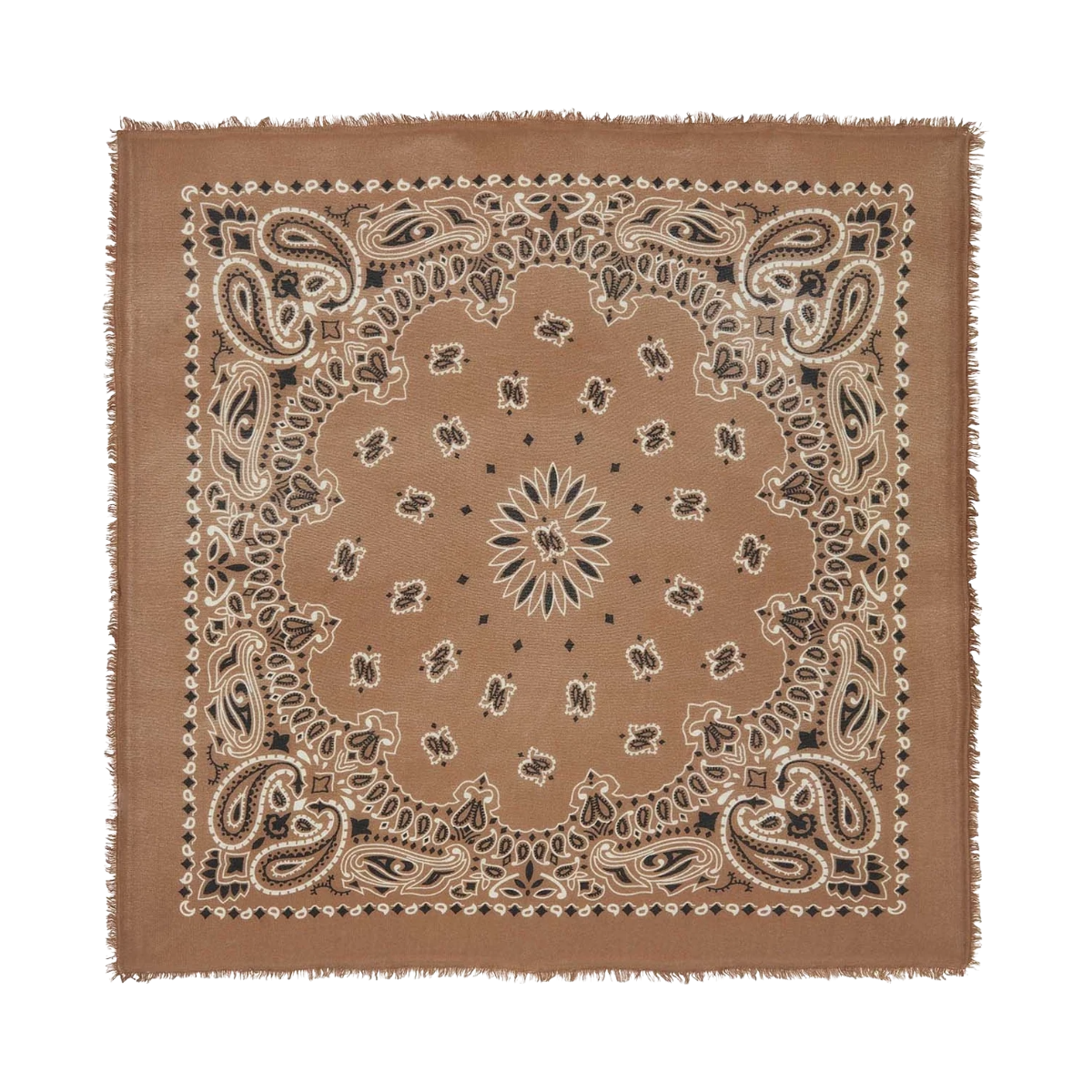 Hachiko Cashmere Bandana Scarf - Camelo