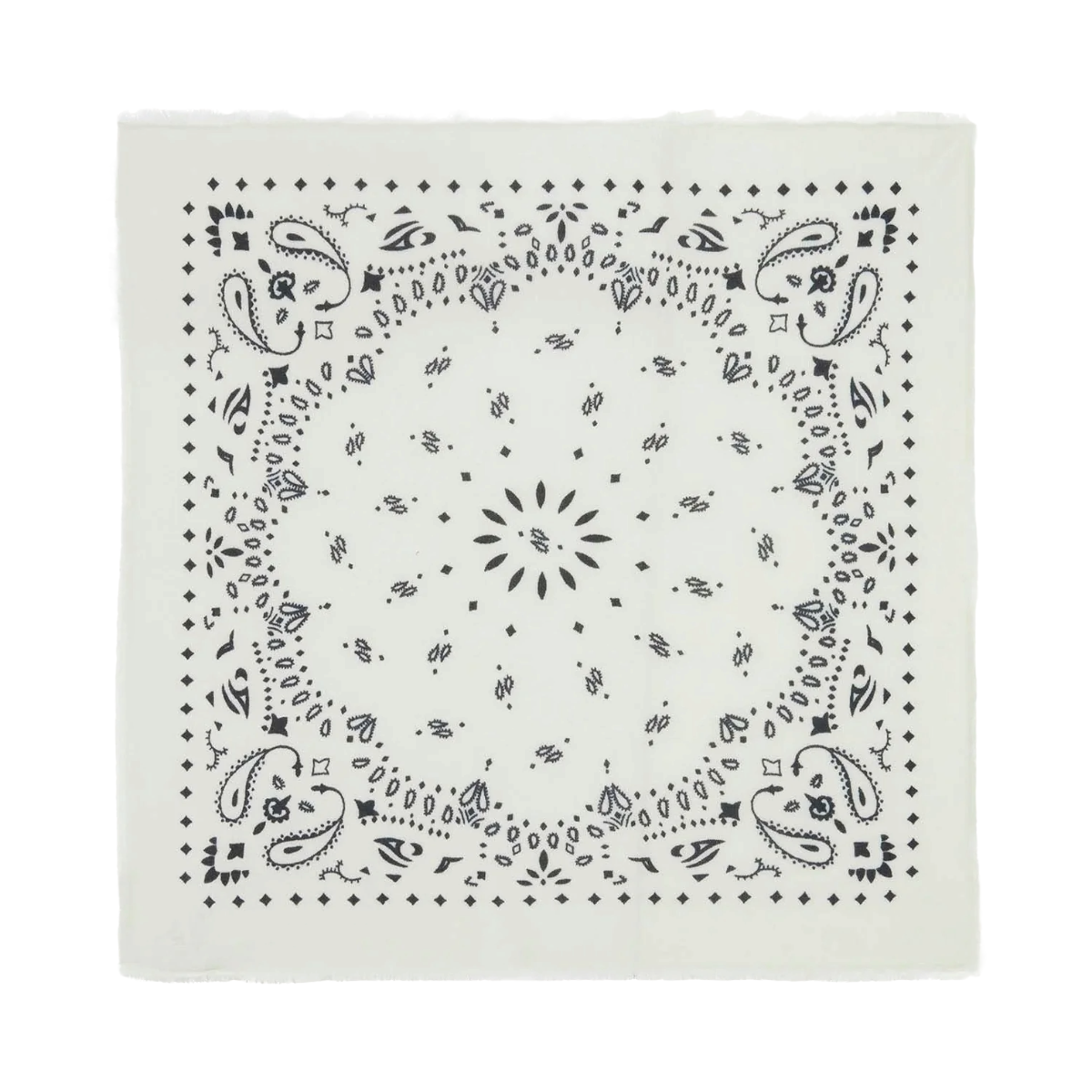 Hachiko Cashmere Bandana Scarf - White