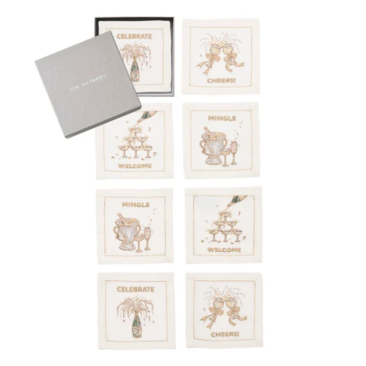 Cheers Cocktail Napkins Boxed Set of 8