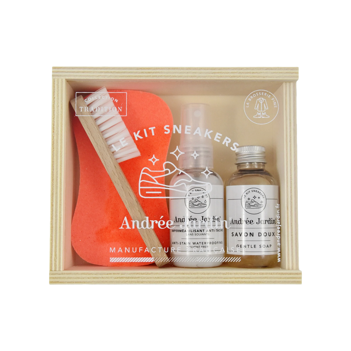 Sneaker Care Kit in Wooden Box