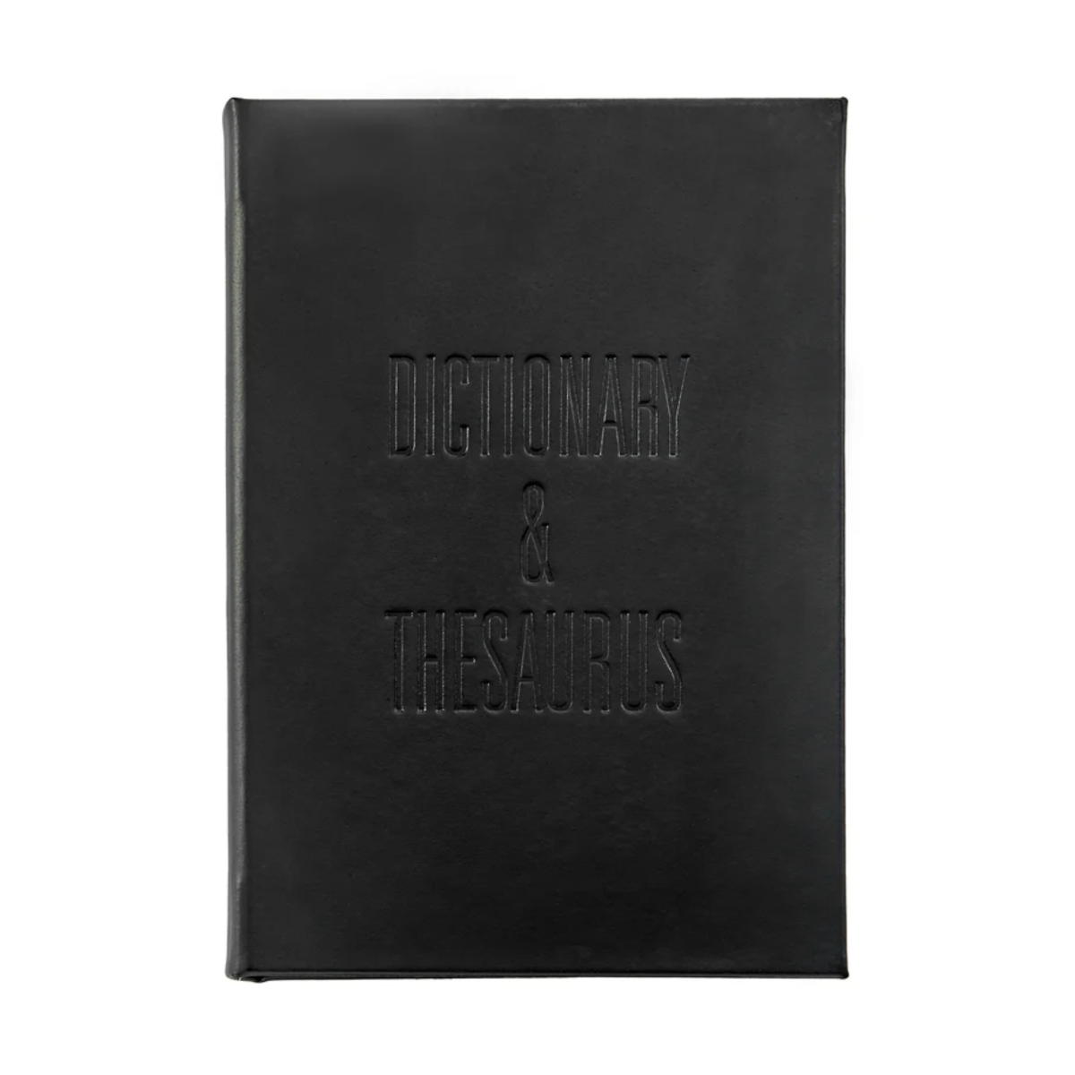 Leather Edition Websters Dictionary Thesaurus - Black