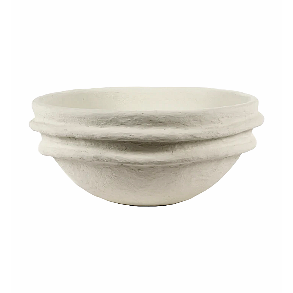 White Papier Mache Bowl