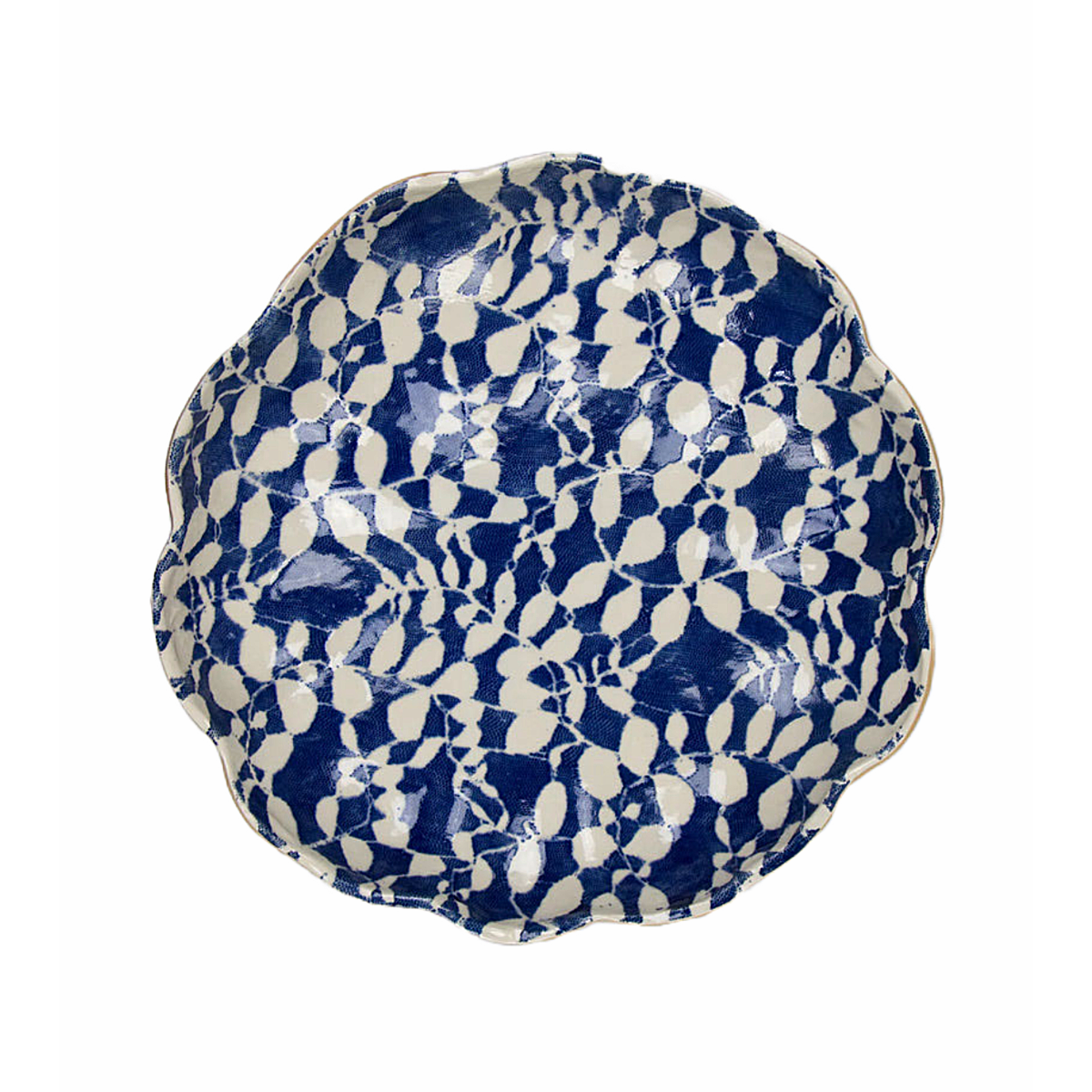 Large Scallop Bowl - Cobalt Aspen