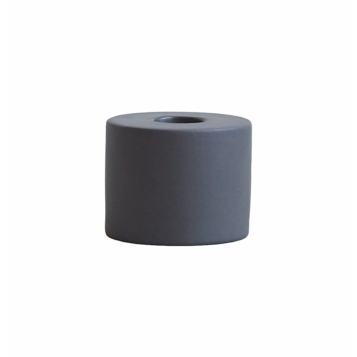 Petite Cylinder Ceramic Taper Holder - Smoke