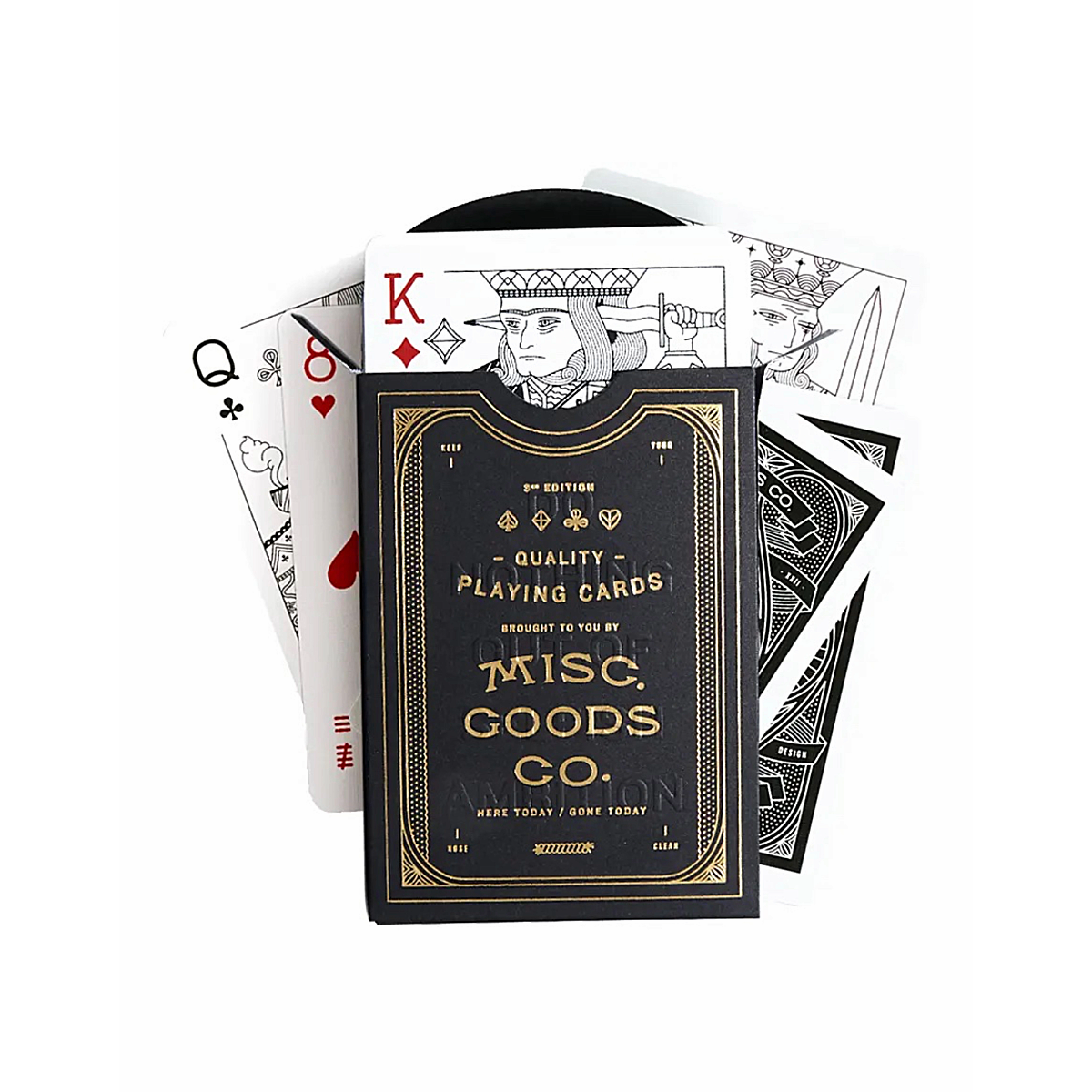 Black Deck of Playing Cards