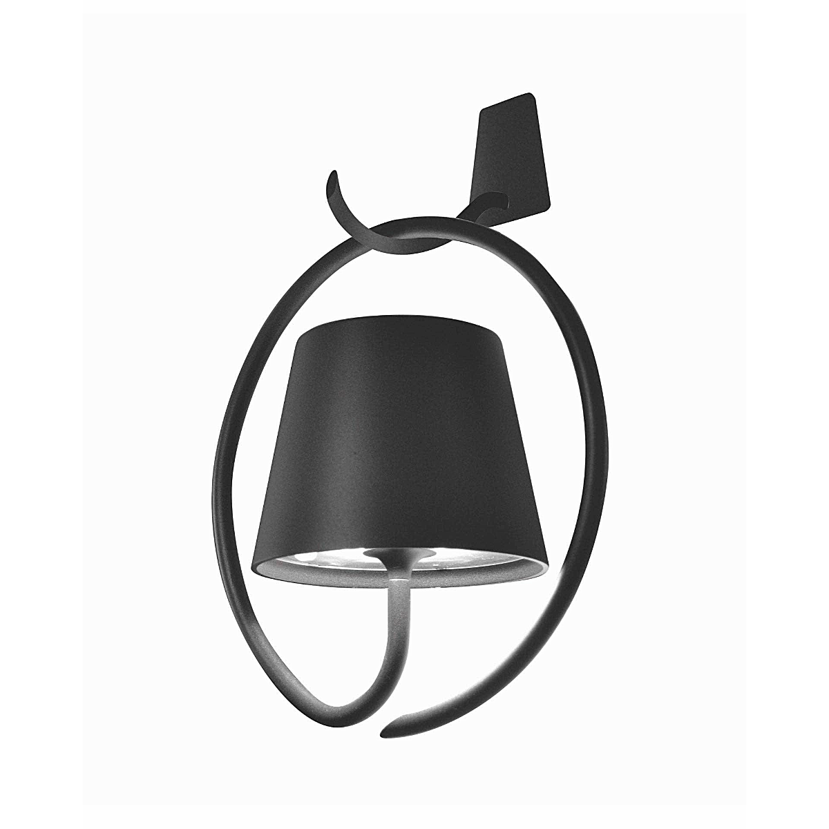 Poldina Pro Magnetic Wall Lamp with Ring - Black