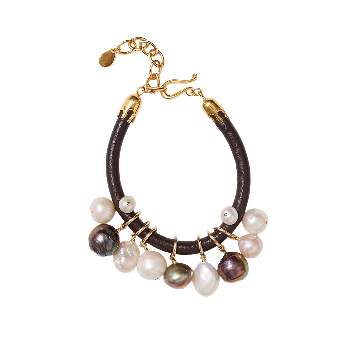 Lia Leather Bracelet - Pearl