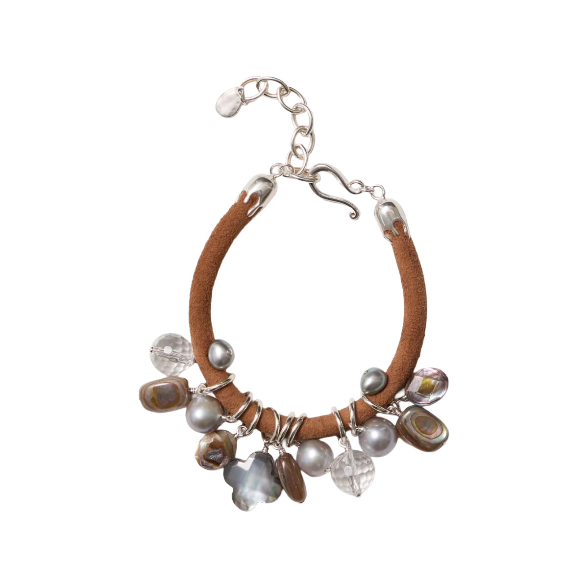 Lia Leather Bracelet - Abalone