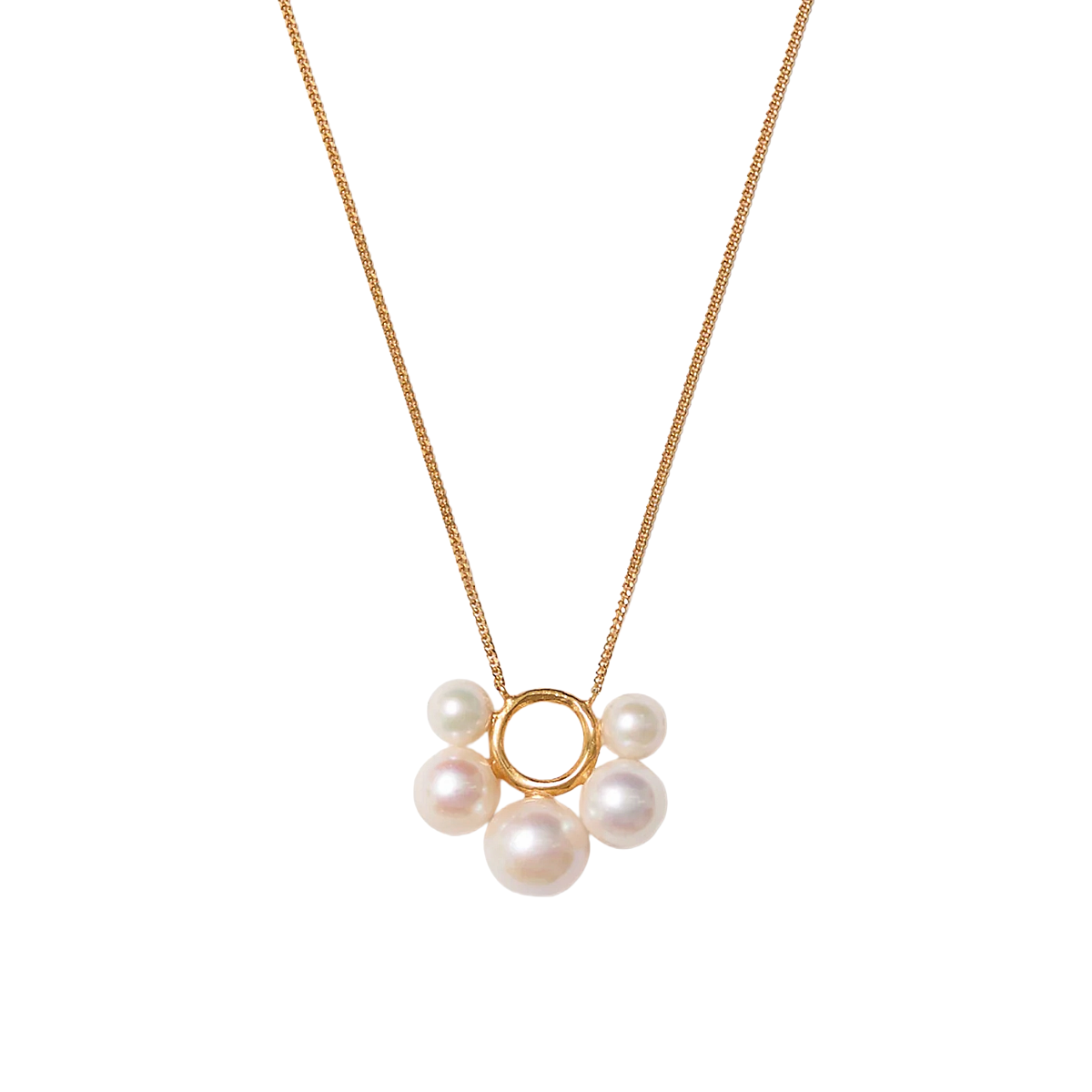 Soleil Pendant Necklace - White Pearl