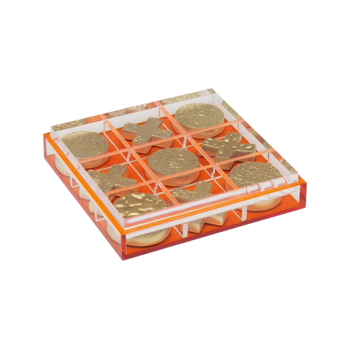 Alzey Tic Tac Toe Set - Clear/Tangerine
