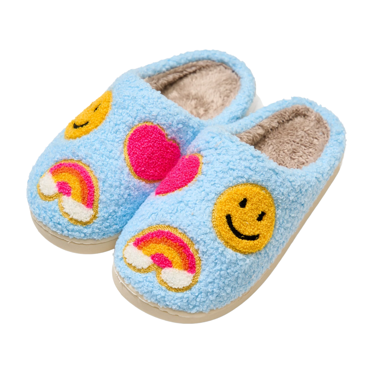 Sky Blue Emoji Slippers