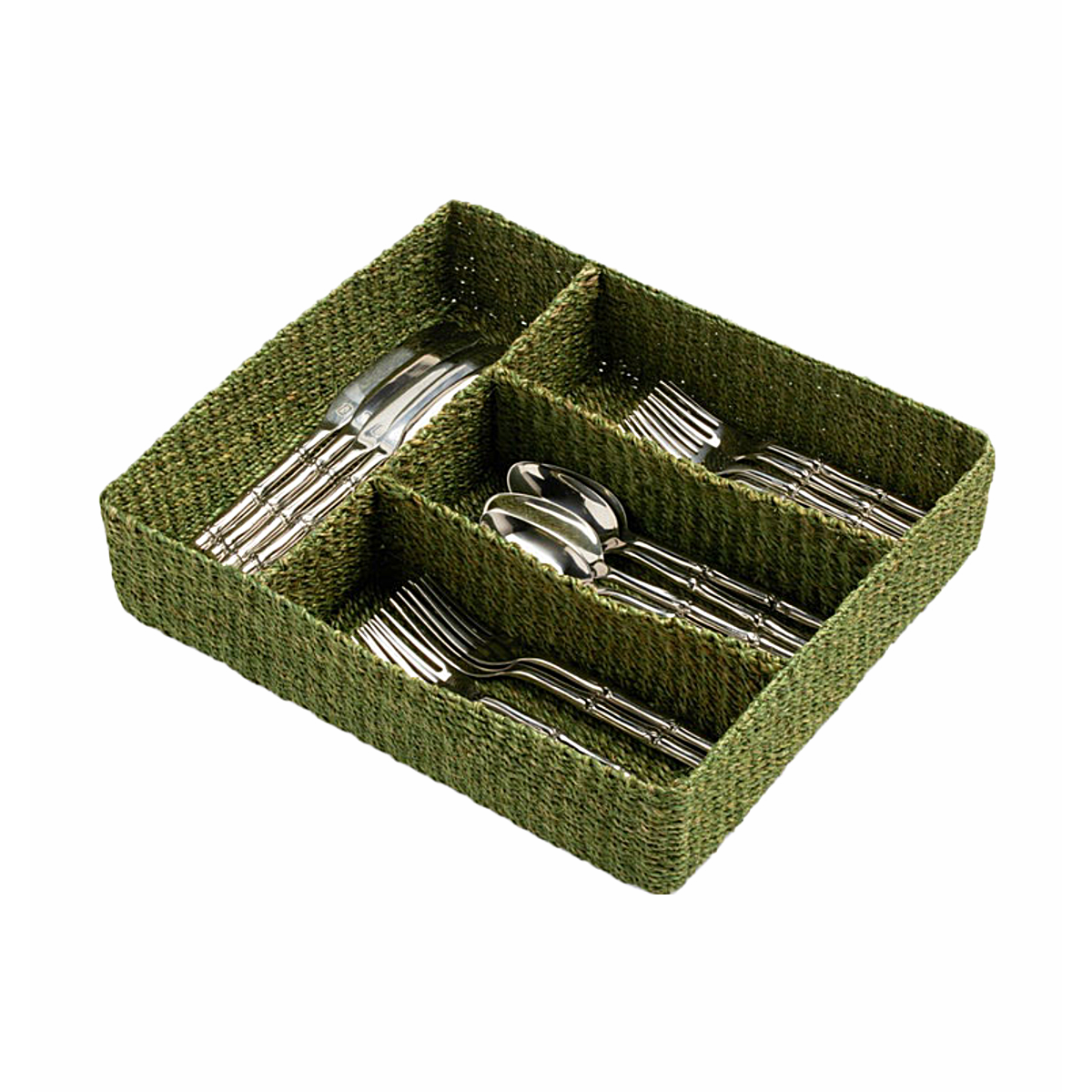 Voru Abaca Flatware Holder - Green