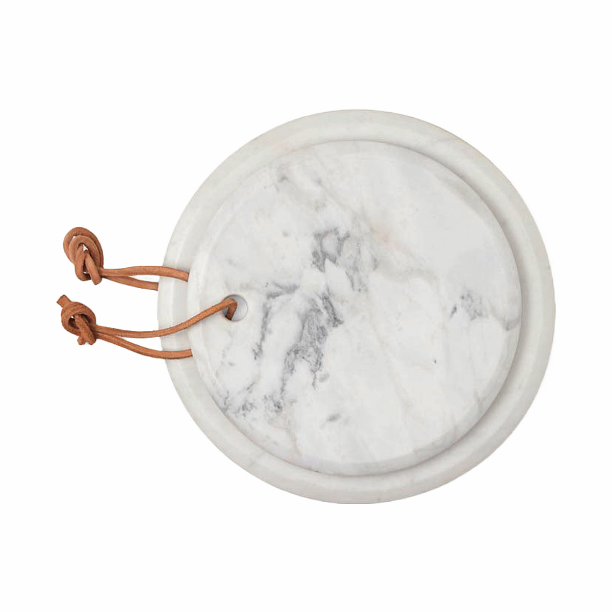 Viola Marble Round Serving Board Set/2 - White