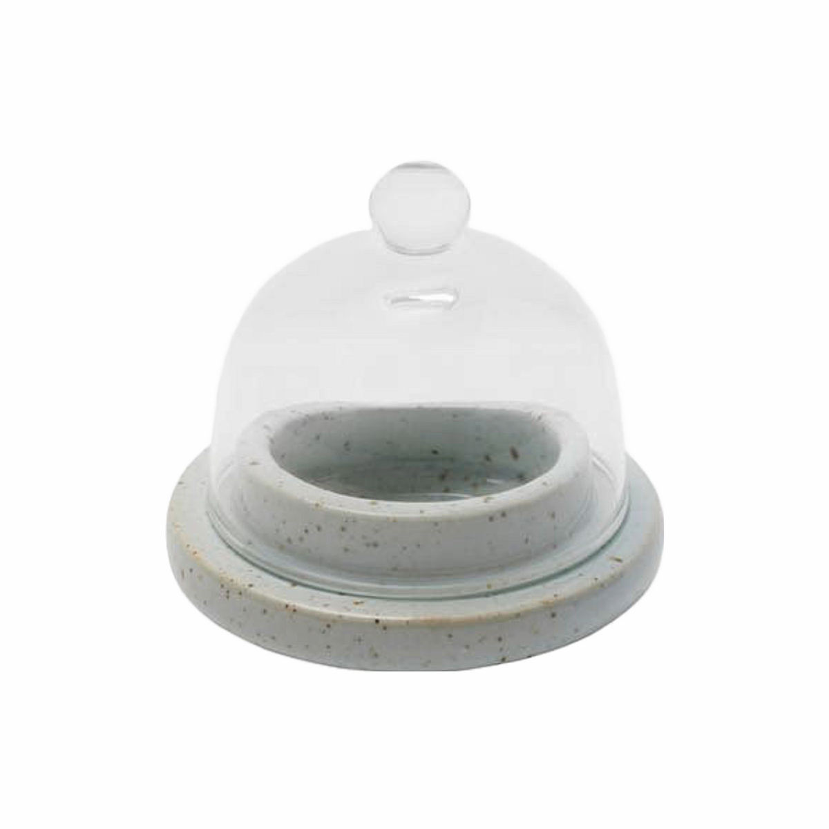 Marcus White Salt Glaze Round Butter Dish