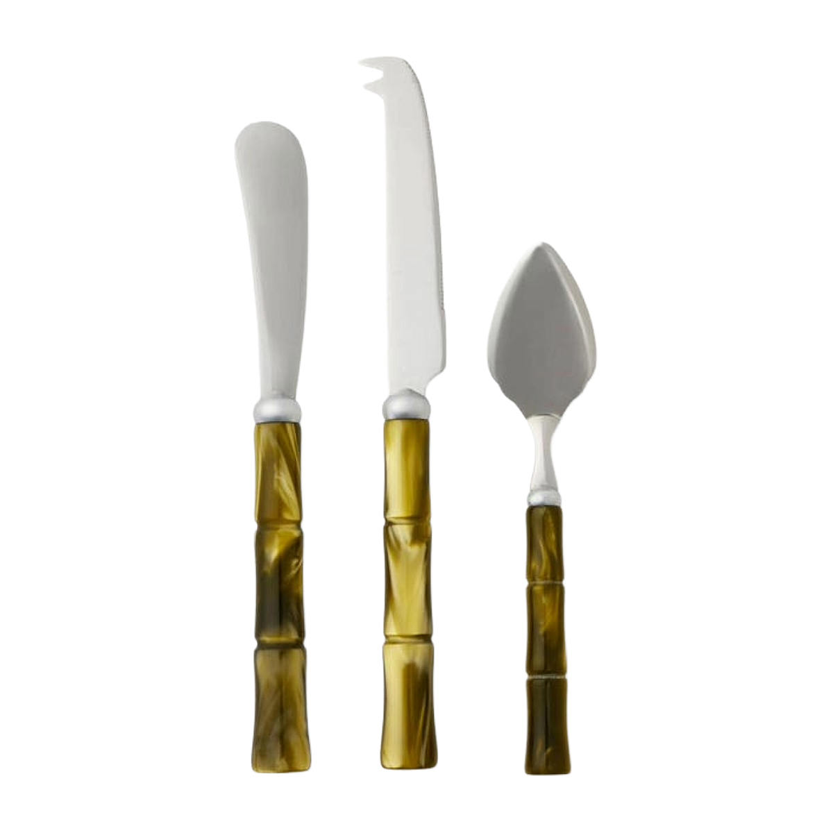 Lulu 3 Piece Cheese Knife Set - Olive