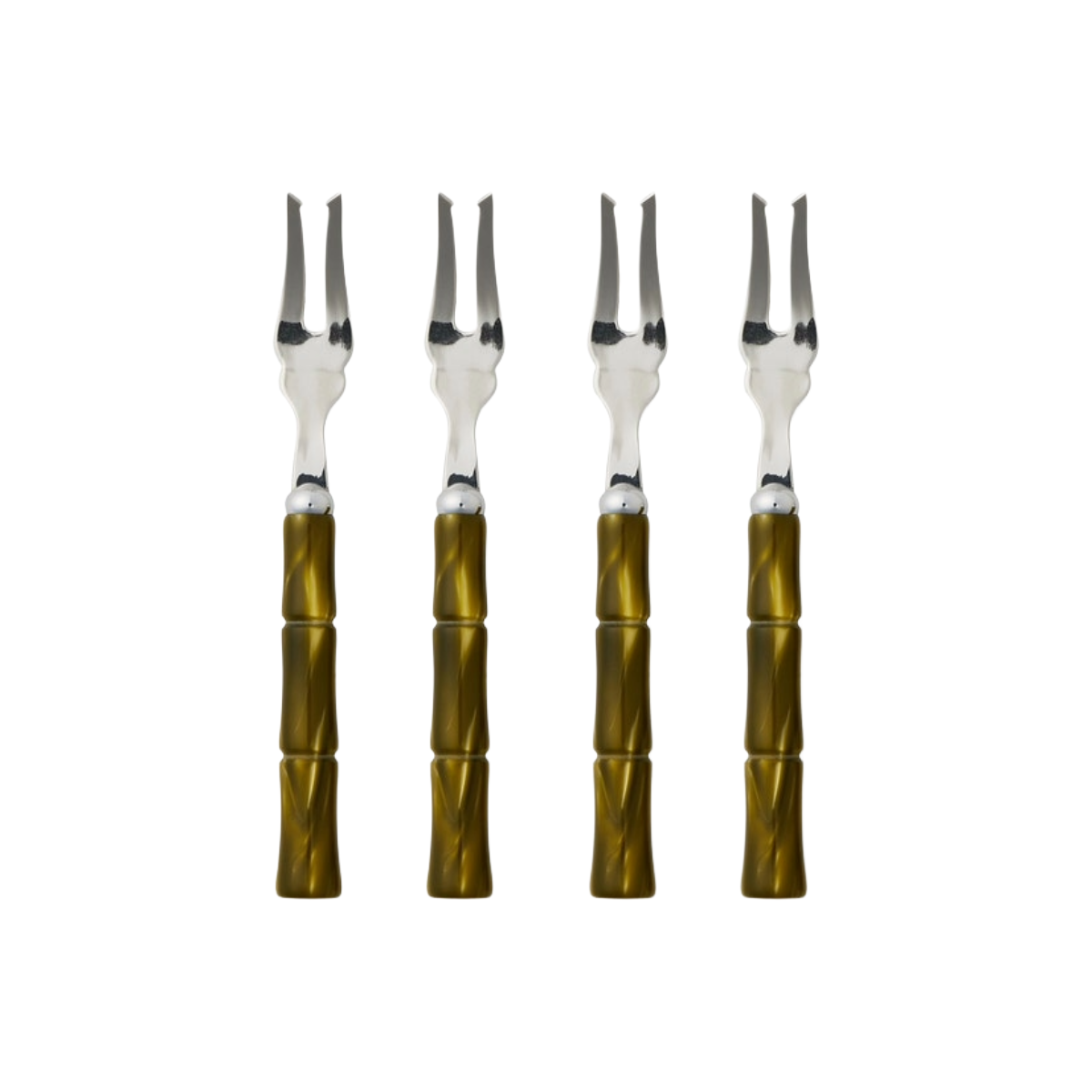 Lulu Appetizer Fork Set of 4 - Olive