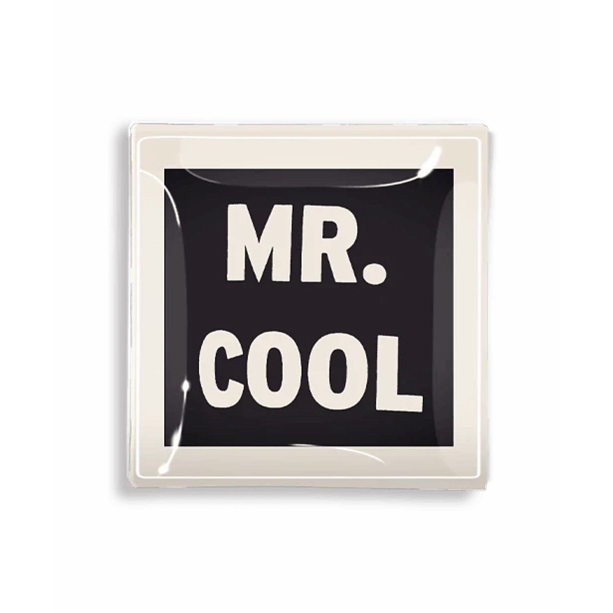 Mr.Cool Vintage Sign Decoupage Glass Tray