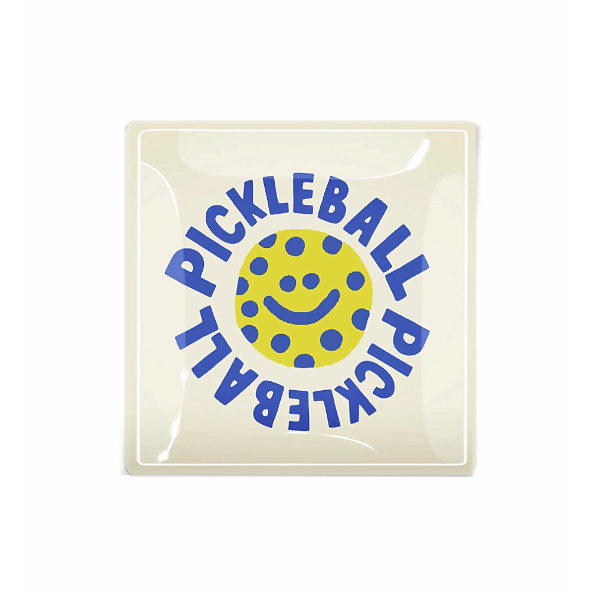 Pickleball Decoupage Glass Tray