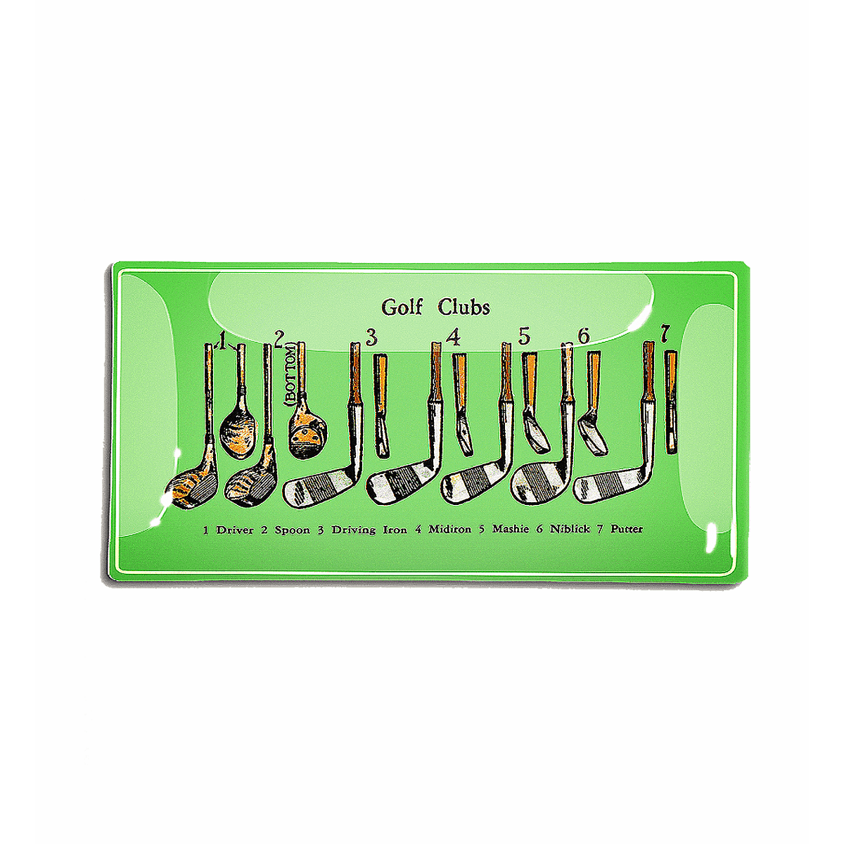 Hole in One Decoupage Glass Tray