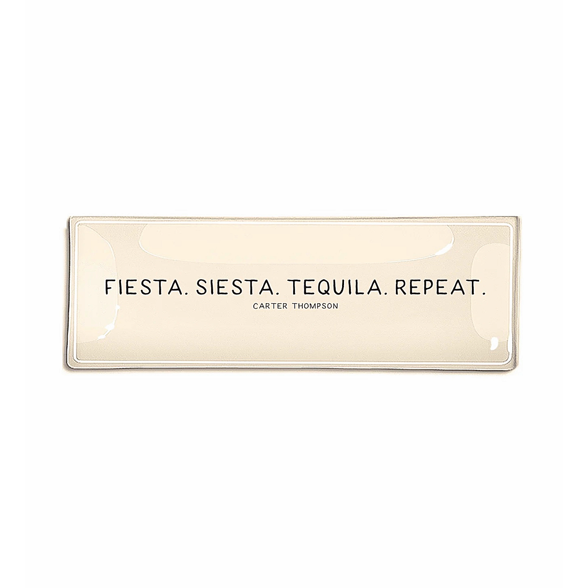 Fiesta. Siesta. Tequila. Repeat. Decoupage Glass Tray