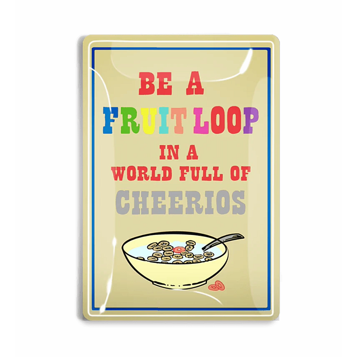 Fruit Loop Decoupage Glass Tray