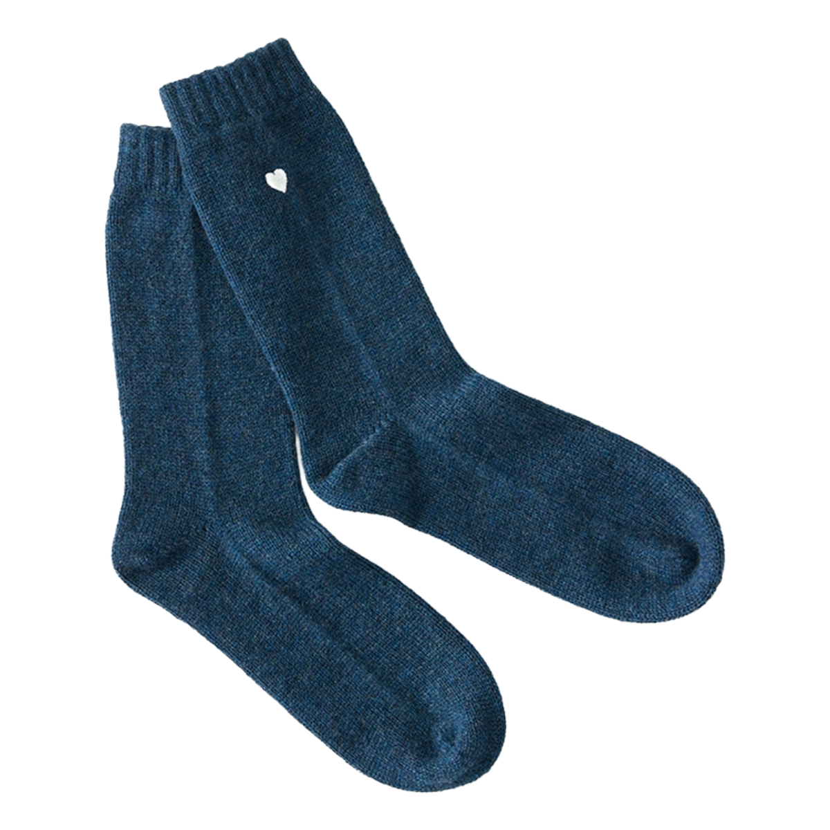 Cashmere Sleeping Socks - Midnight Heart
