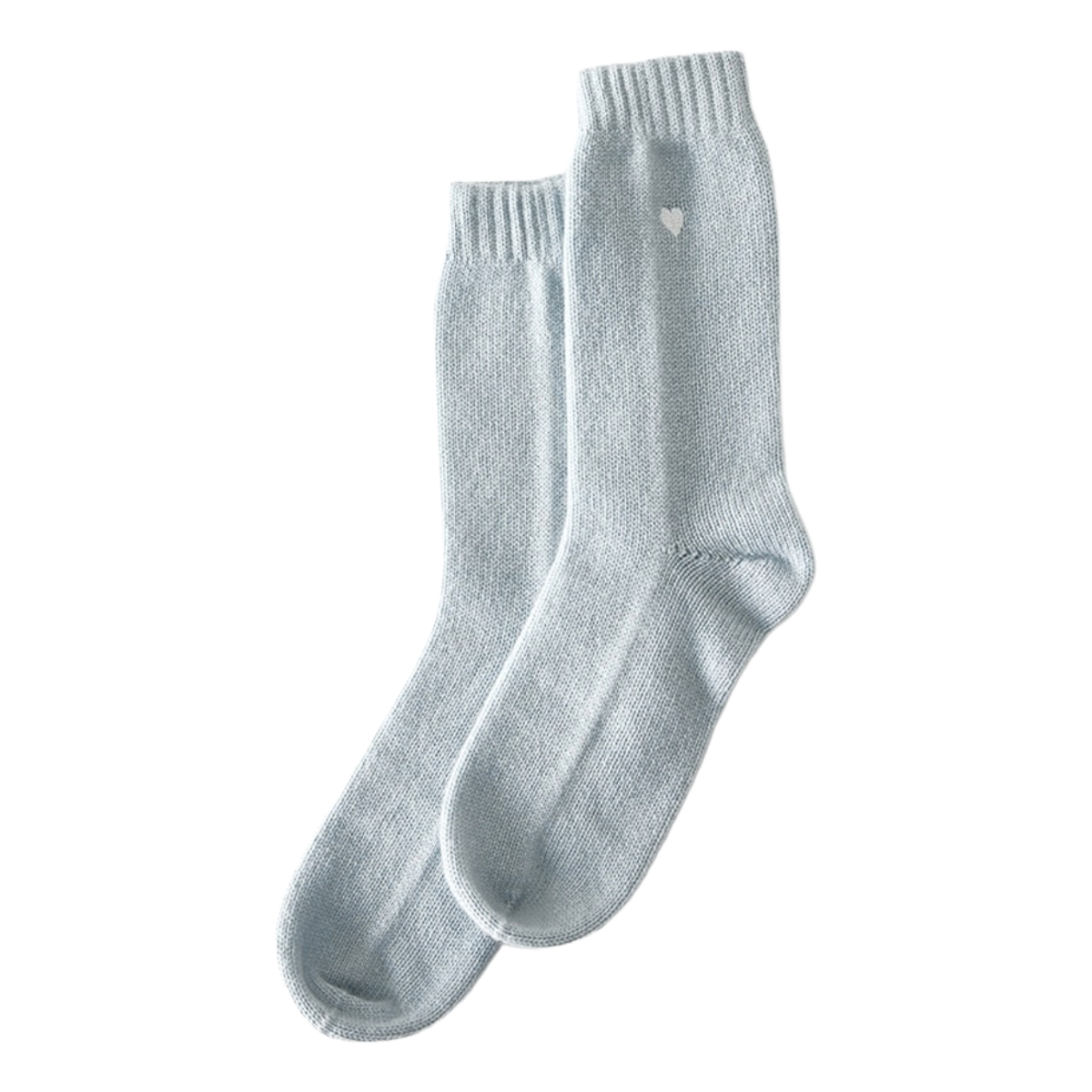 Cashmere Sleeping Socks - Bluebell Heart