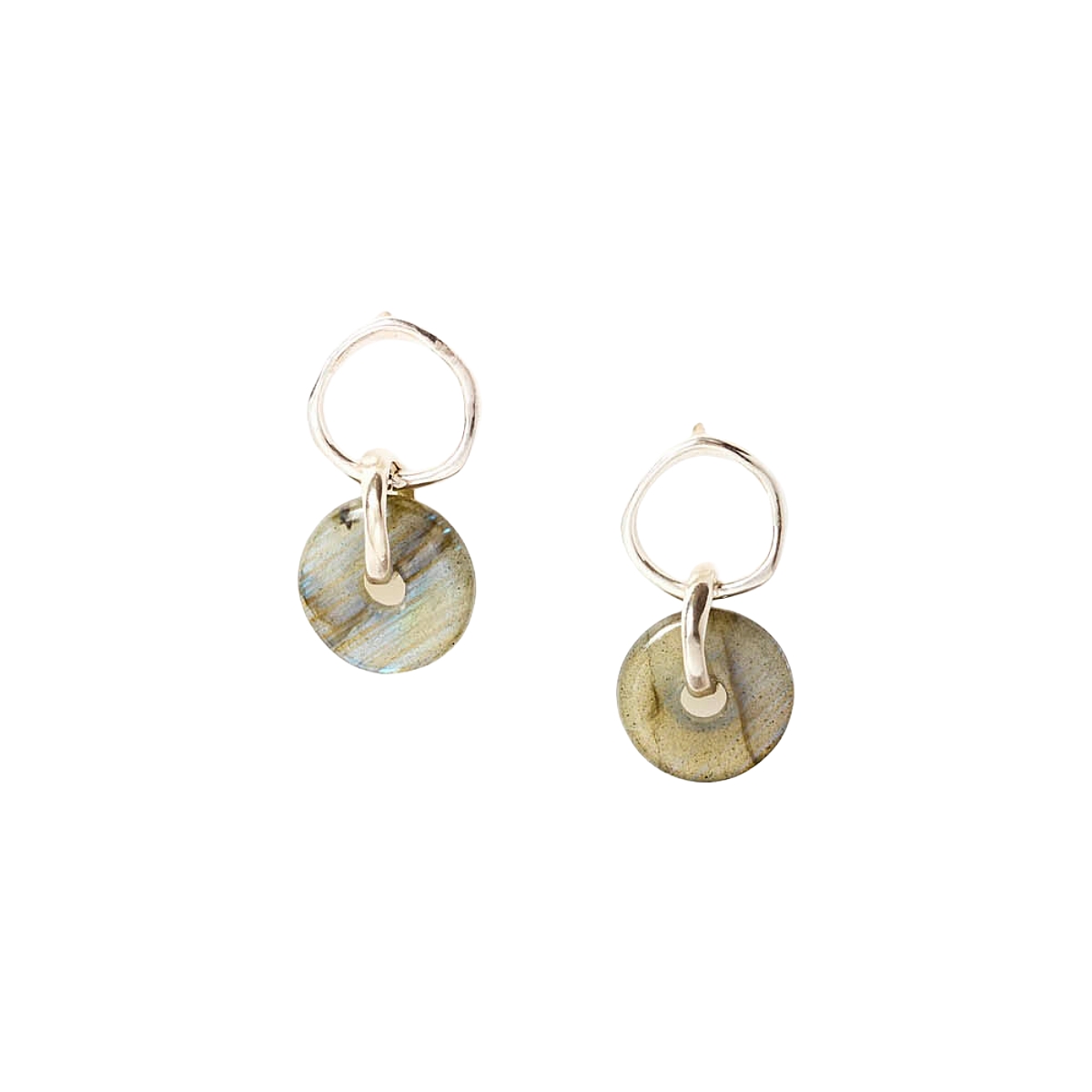 Tova Hoop Earrings - Labradorite
