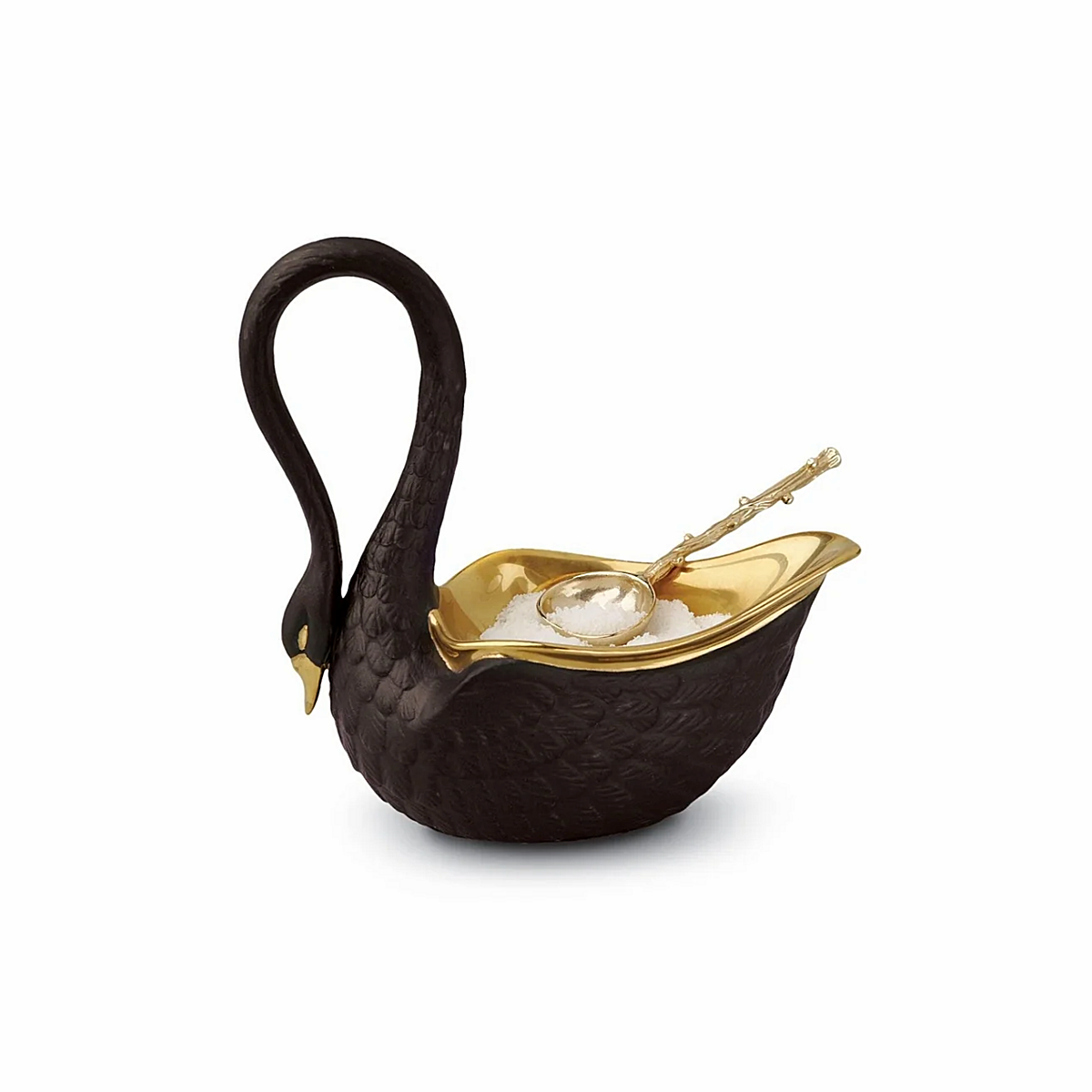 Swan Salt Cellar - Black