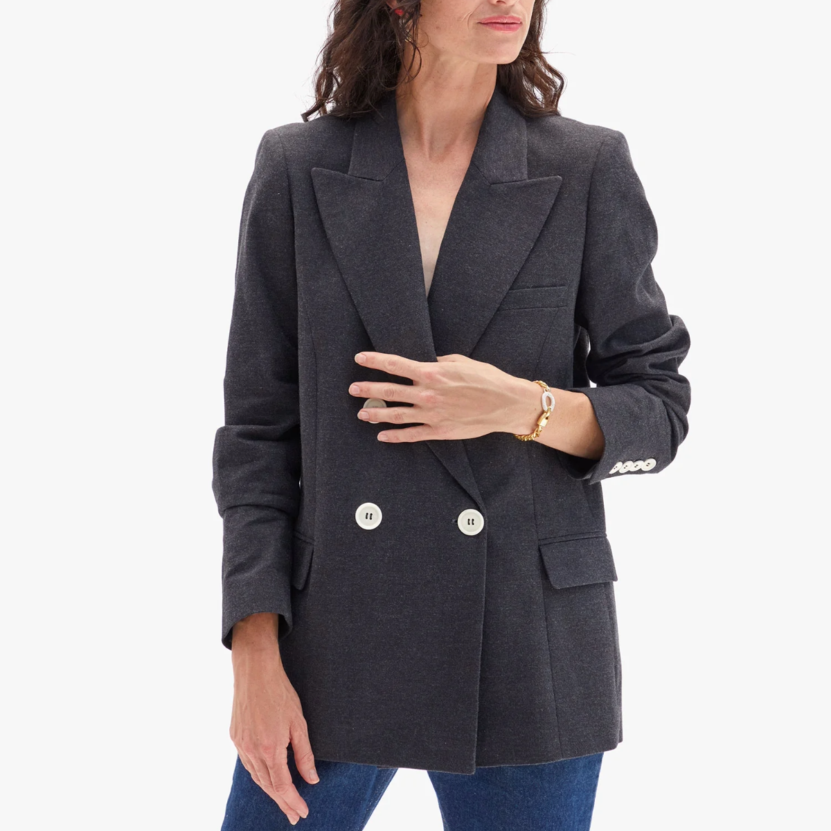Le Blazer - Cotton Cashmere Charcoal