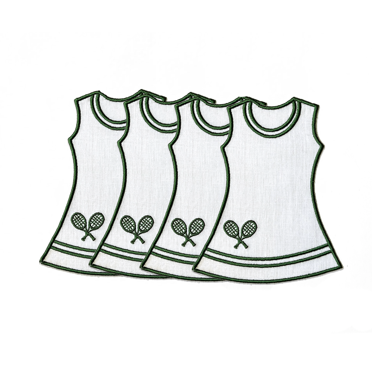 Tennis Dress Cocktail Napkins Set of 4