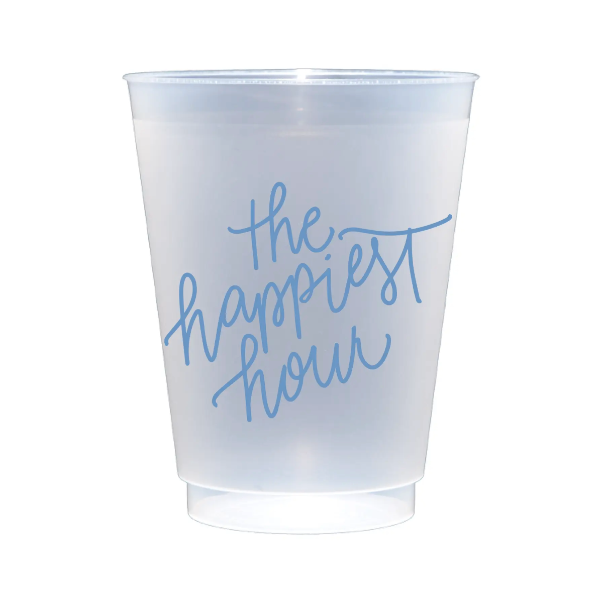 The. Happiest Hour Frosted Acrylic Cups