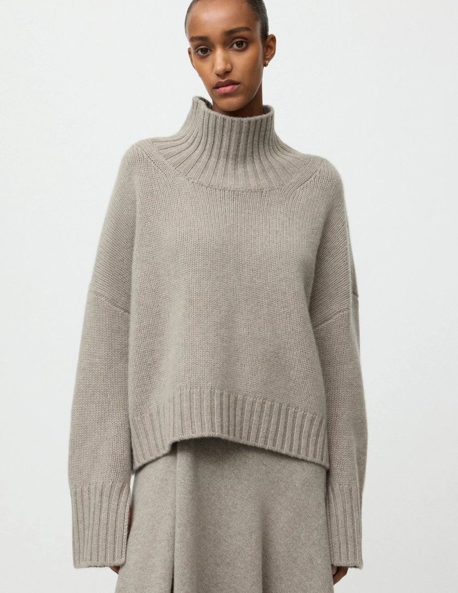 Girlfriend Turtleneck - Greige