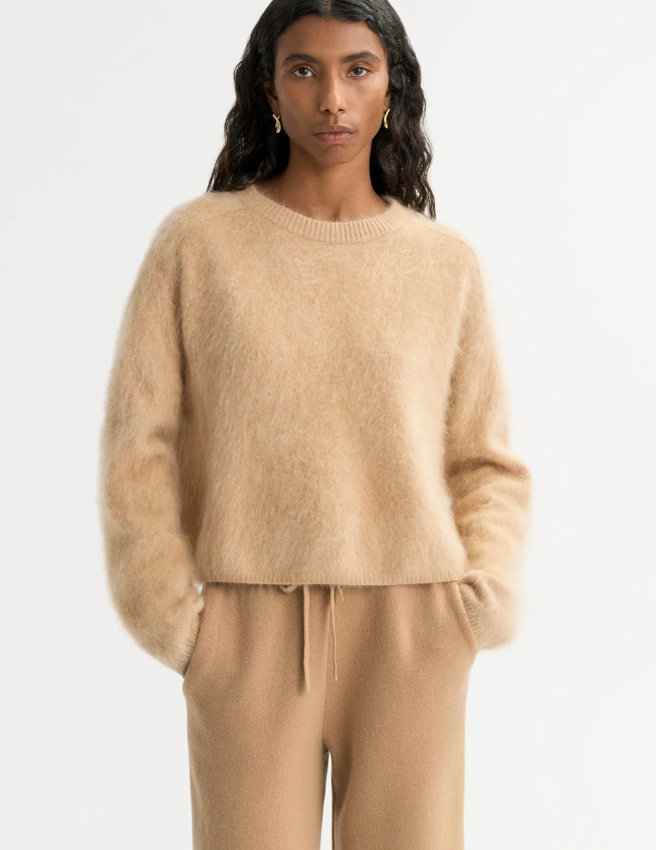 Brushed Crewneck - Camel