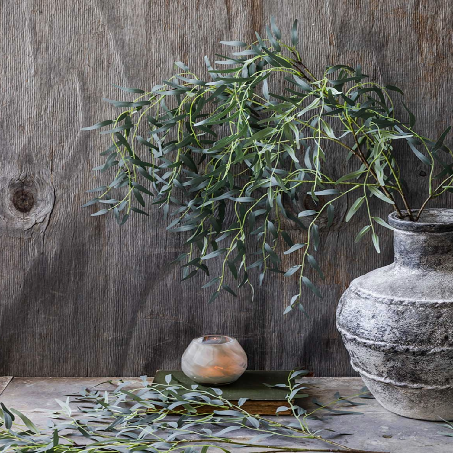 Artificial Willow Branch - Forest Green