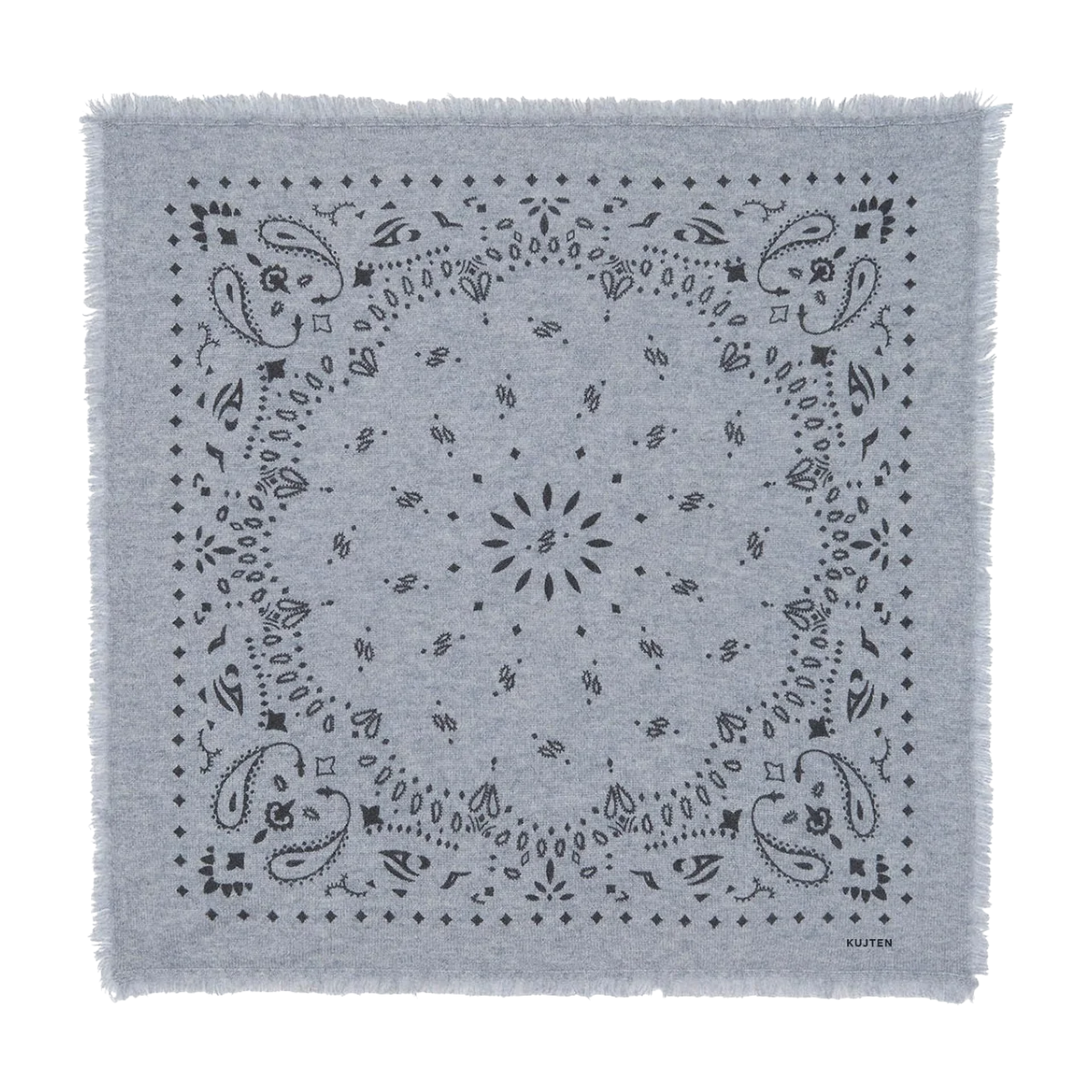 Hachiko Cashmere Bandana Scarf - Marl Gray