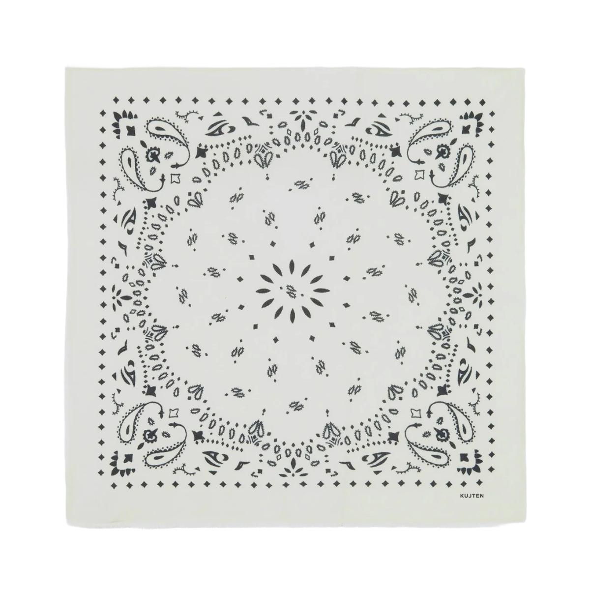 Hachiko Cashmere Bandana Scarf - White