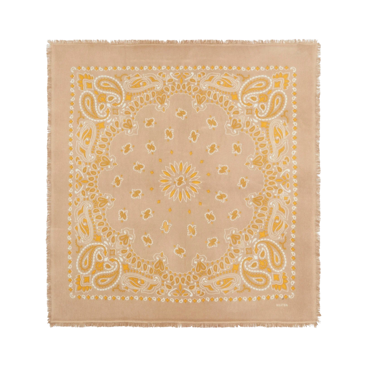 Hachiko Bico Cashmere Bandana Scarf - Gold Latte
