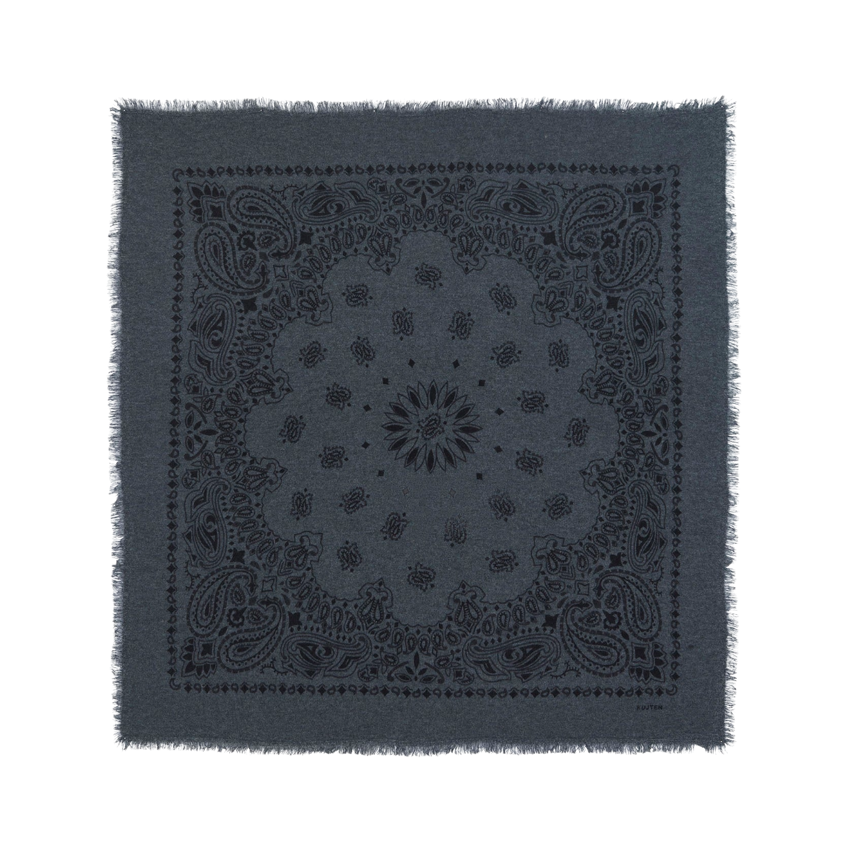Hachiko Bico Cashmere Bandana Scarf - Black Anthracite