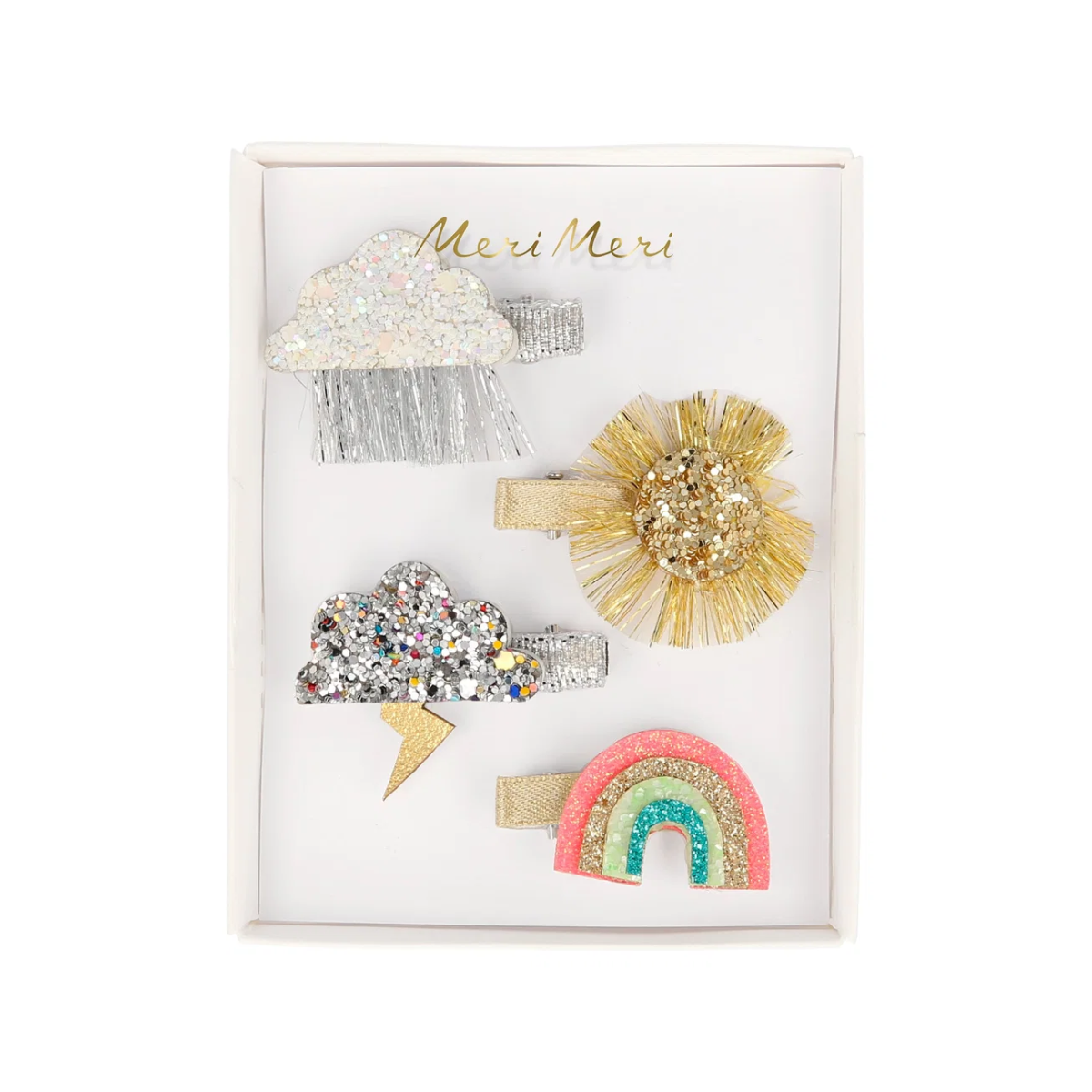 Sparkly Weather Hair Clips