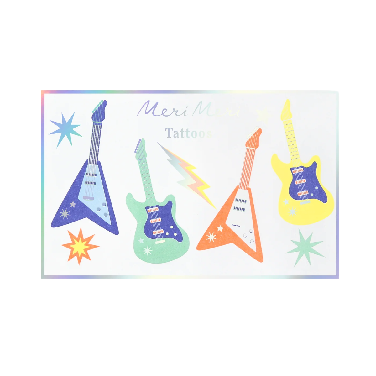 Electric Guitar Temporary Tattoos