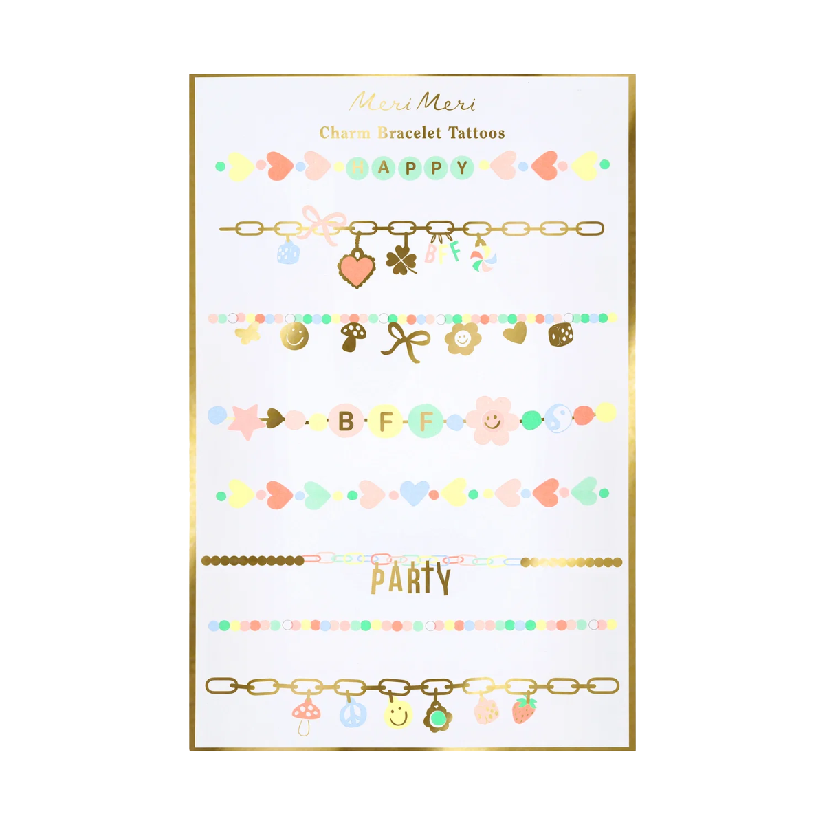 Charm Bracelet Temporary Tattoos